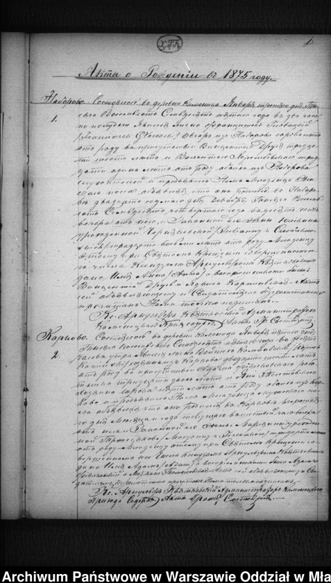 image.from.unit.number "Akta urodzeń, małżeństw, zgonów"