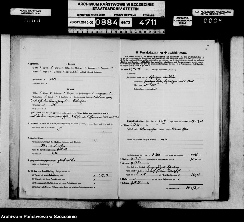 image.from.unit.number "Besitzfestigung des Grundstücks des Landwirts Erwin Müller in Kleschinz Kreis Stolp"