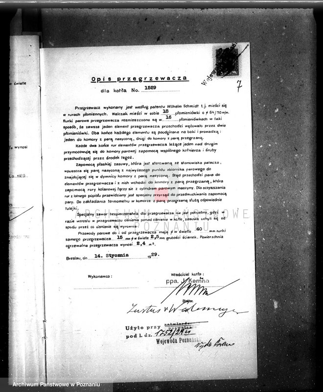 Obraz 11 z jednostki "Majętność Wonieść, pow śmigielski własność J. Wedemeyer nr woj. kotła 6264"