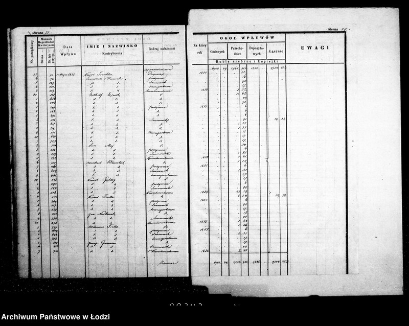 Obraz 19 z jednostki "Dziennik przychodu i wydatku kasy ekonomicznej m. Łodzi na r. 1851"