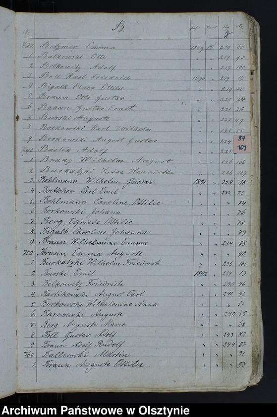 image.from.unit.number "Alphabetisches Nahmen Verzeichniss zu Kirchenbücher"