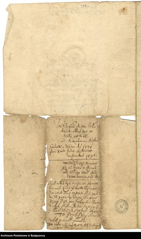 image.from.unit.number "[Przywilej Zygmunta III dla miasta Nowego z roku 1596. Transumpt dokumentu Stefana Batorego z roku 1576 - uwierzytelniony odpis z roku 1626]"