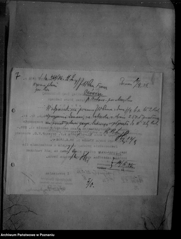 Obraz 11 z jednostki "/Majętność leśna/ Ossowiec/ powiat mogileński"