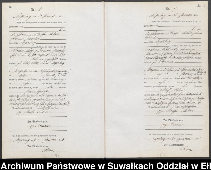 image.from.unit.number "Geburts-Neben-Register des Preussischen Standes-Amtes Angerburg Kreis Angerburg"