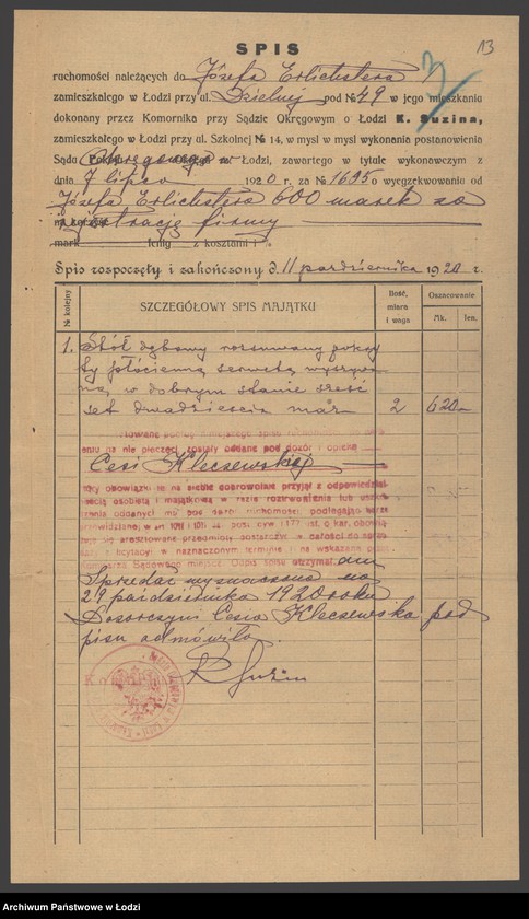 Obraz 15 z jednostki "Kon i Erlichster- sprzedaż przędzy"