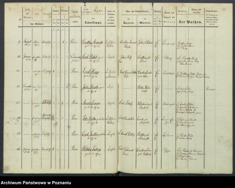 Obraz 6 z jednostki "[Akta urodzeń i chrztów, zapowiedzi i ślubów, zgonów i pogrzebów]"