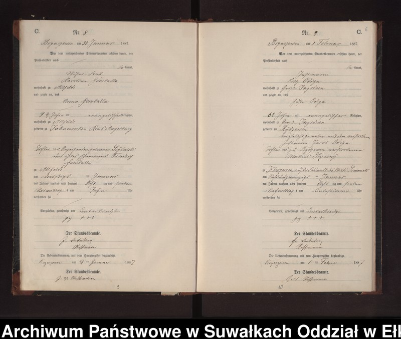 image.from.unit.number "Sterbe-Neben-Register des Preussischen Standes-Amtes Rydzewen Kreis Loetzen"