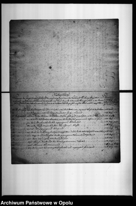 Obraz 6 z jednostki "Acta des Magistrats zu Oppeln von den Fixirten monatlichen Eingaben und der Termins Tabelle"