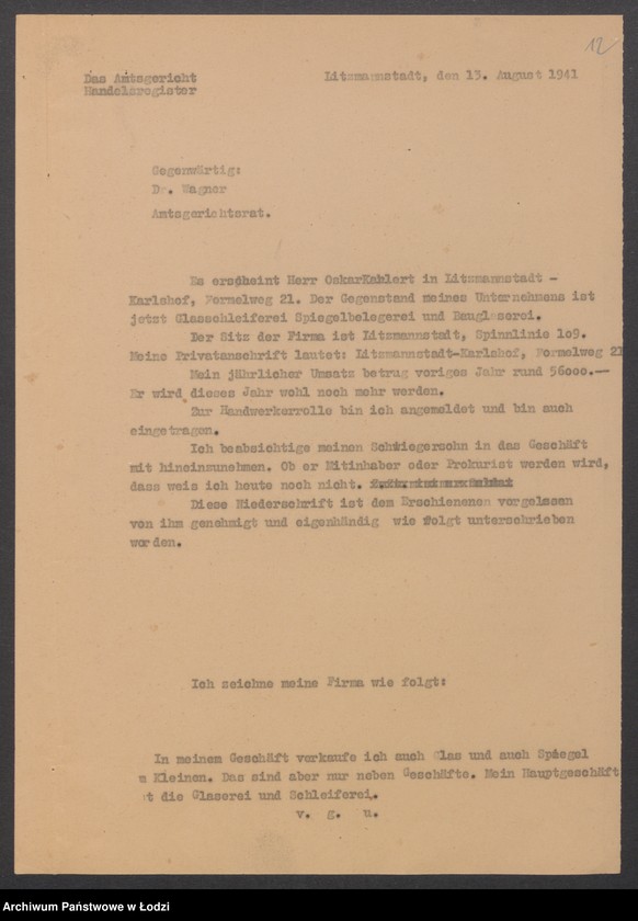 Obraz 14 z jednostki "Oskar Kahler- szlifirnia szkła i luster"