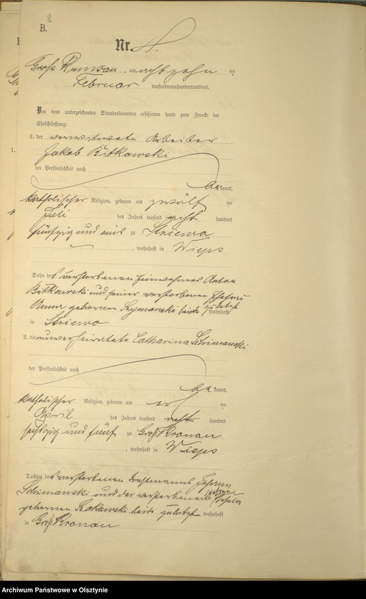 image.from.unit.number "Heiraths-Haupt-Register Nr 1 - 20"