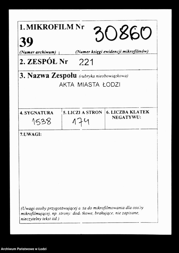 Obraz 2 z jednostki "Rachunek kasy ekonomicznej m. Łodzi za rok 1853"