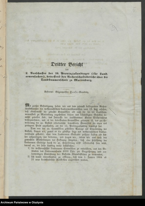 image.from.unit.number "Acta des16ten Provinzial-Landtages der Stände Königreichs Preußen.Die Taubstummenschule zu Marienburg [Malbork]"