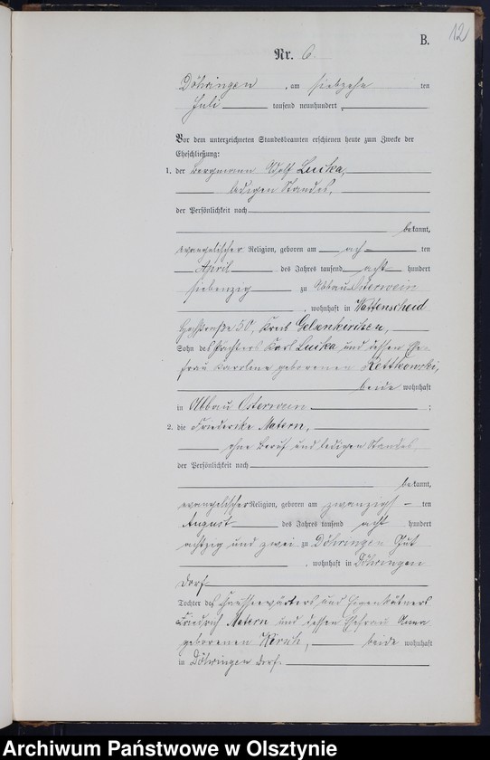 image.from.unit.number "Heiraths-Neben-Register Nr 1 - 19"