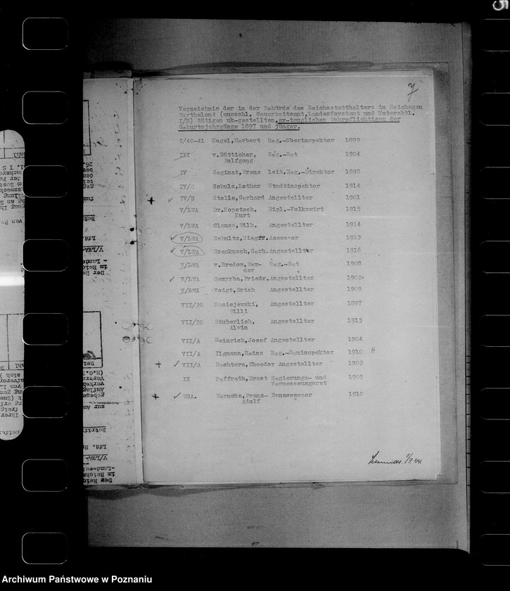 Obraz 11 z jednostki "Abstellung von Gefolgschaftsmitglieder zur Polizei - Reserve"