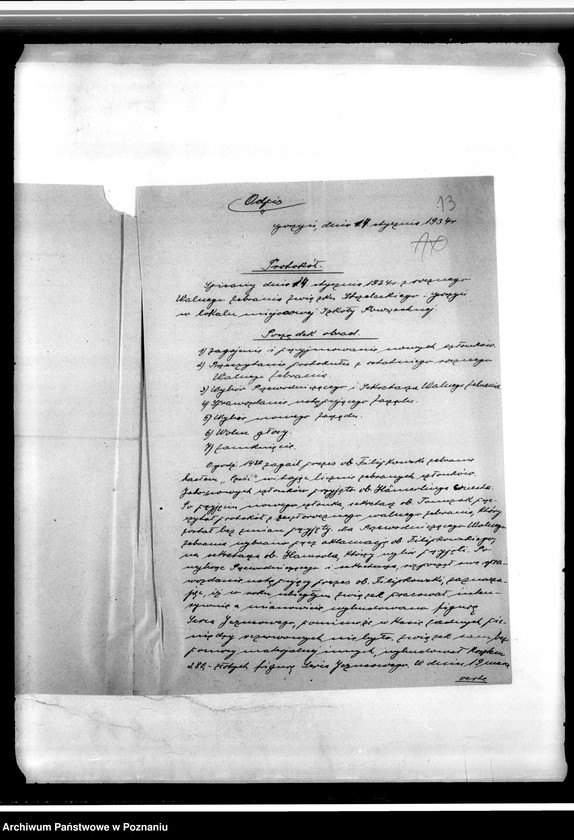 Obraz 17 z jednostki "Okólniki, zarządzenia, protokoły, rozkazy, sprawozdania, korespondencja, Komendy Powiatowe w Międzychodzie, Koninie i Wolsztynie"