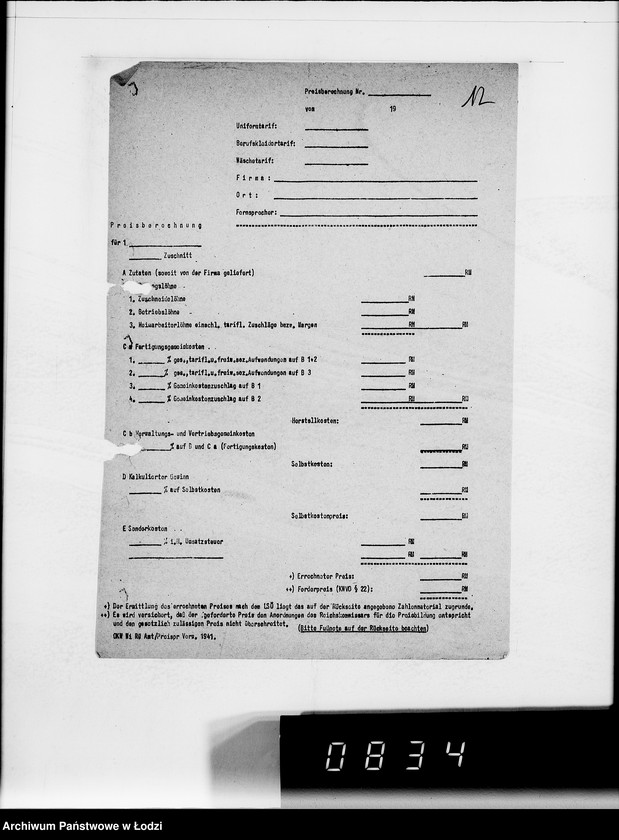 Obraz 16 z jednostki "5005 Kriegsauftrag 5121-304.843 1000 Stück Wachtpost Pelze HBA- Berlin"