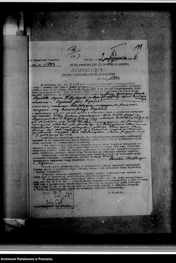 Obraz 15 z jednostki "Zatwierdzenie zakładu przemysłowego /Budowa magazynu/ fabryki drzewa/ / Bystrzyckiego w Orzechowie Zjednoczone Fabryki Przeróbki Drzewa"