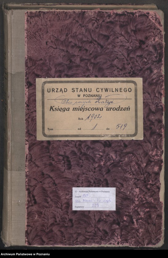 Obraz 2 z jednostki "Księga miejscowa urodzeń"