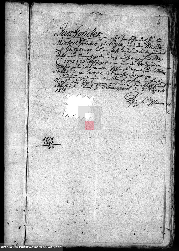Obraz 5 z jednostki "Annexa Akt do Zaślubienia w Gminie Filipowskiey z Roku 1819"