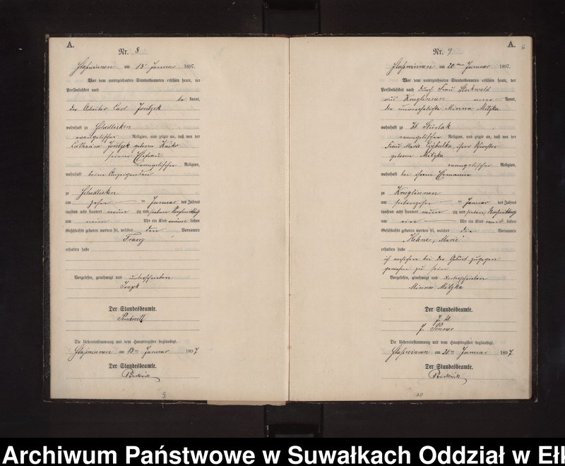 image.from.unit.number "Geburts-Neben-Register des Preussischen Standes-Amtes Stasswinnen Kreis Lötzen"