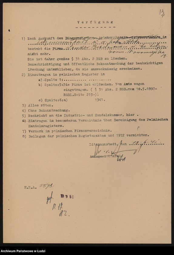 Obraz 15 z jednostki "Sender Biederman i S-ka- wyrób i sprzedaż towarów półwełnianych"