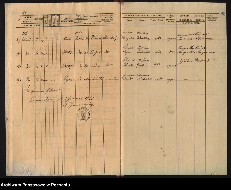 Obraz 12 z jednostki "Duplicat baptisatorum"