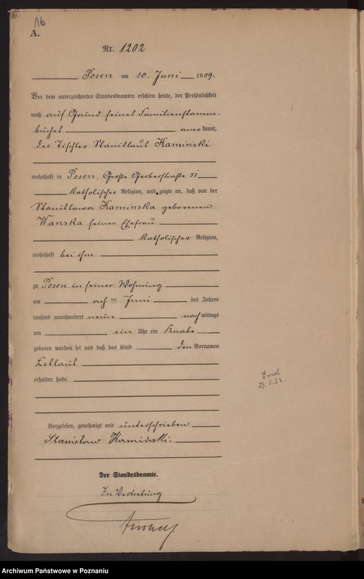 Obraz 18 z jednostki "Księga miejscowa urodzeń tom III [Rejestr główny urodzeń]"