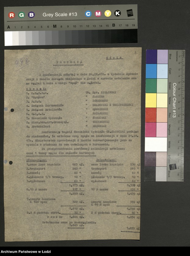 Obraz 2 z jednostki "Wydział Aprowizacji i Handlu [Zarządu Miejskiego]; protokoły [narad], sprawozdania [sytuacyjne]"