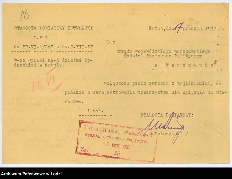 Obraz 18 z jednostki "Towarzystwo Opieki nad dziećmi żydowskimi w Kutnie"