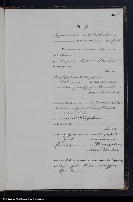 image.from.unit.number "Heiraths-Haupt-Register Nr 1 - 20"