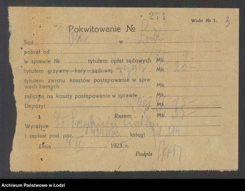 Obraz 5 z jednostki "Jakób Jűngster- agentura, sprzedaż surowców oraz komisowy skład wódek firmy "Krakus""