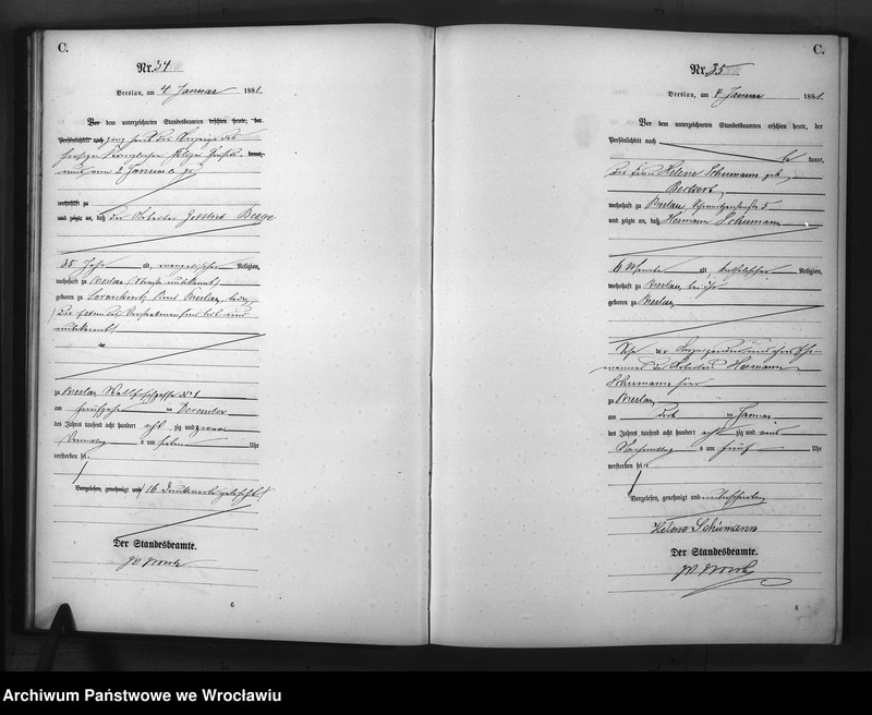 image.from.unit.number "Sterbe-Haupt-Register Breslau II 1881 Band 1"