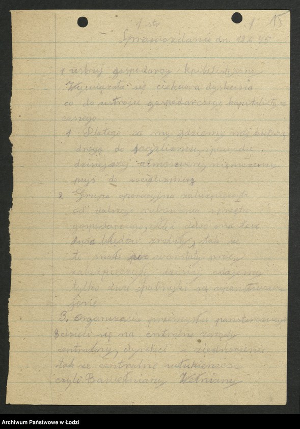 Obraz 16 z jednostki "[Wojewódzka Szkoła Partyjna Polskiej Partii Robotniczej -] sprawozdania słuchaczy z wyjazdów w teren"