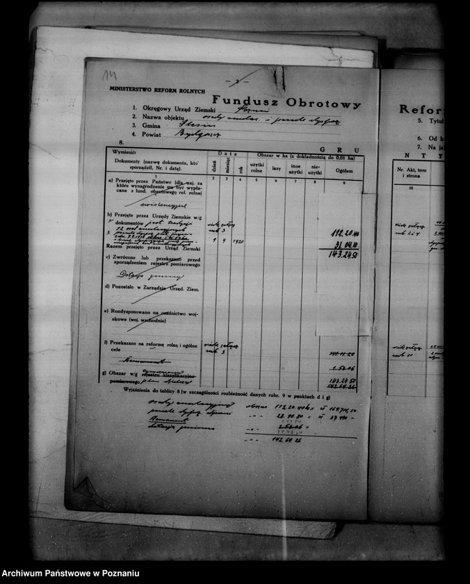 Obraz 18 z jednostki "/Wykaz szacunku przyjęcia dla państwowych nieruchomości ziemskich rozparcelowanych przed 1932/"