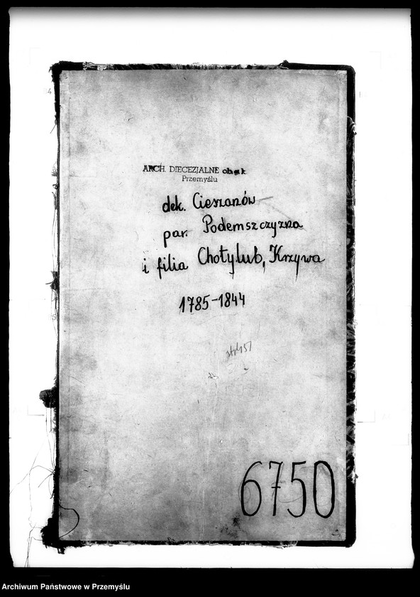 image.from.unit.number "[Kopie ksiąg metrykalnych parafii Podemszczyzna z filiami Chotylub, Krzywa (dekanat Cieszanów)]"