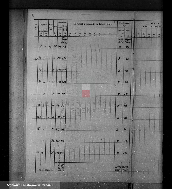 Obraz 14 z jednostki "/Nadzór nad gospodarką leśną w majątku Krucz-Goraj w powiecie czarnkowskim Nadleśnictwo Goraj/"