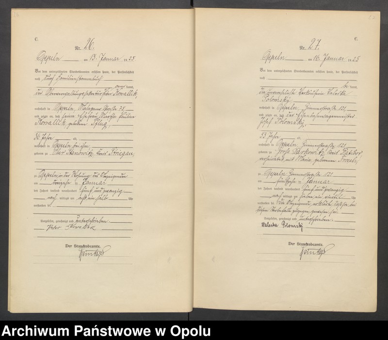 Obraz 16 z jednostki "[Rejestr zgonów] 1925 Tom I Nr 1-449"