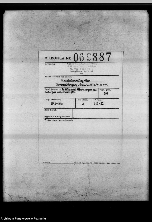 Obraz 2 z jednostki "Aufsätze und Abhandlungen aus Zeitungen und Zeitschriften."