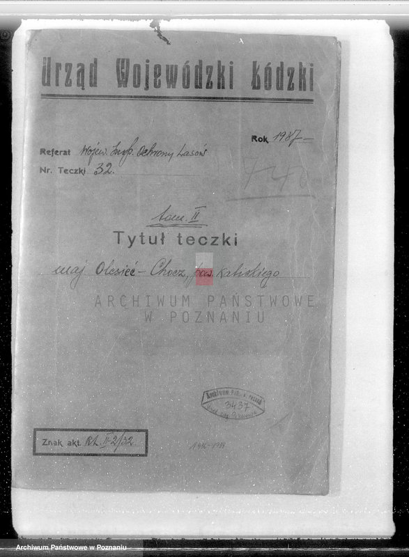 Obraz 4 z jednostki "Majętność /leśna/ Olesiec-Chocz powiat koniński"