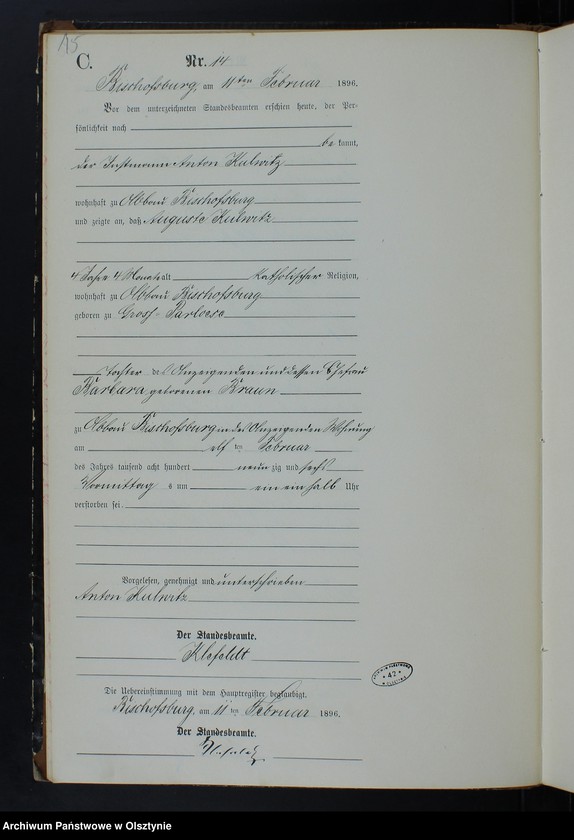 image.from.unit.number "Sterbe-Neben-Register Nr 1 - 131"