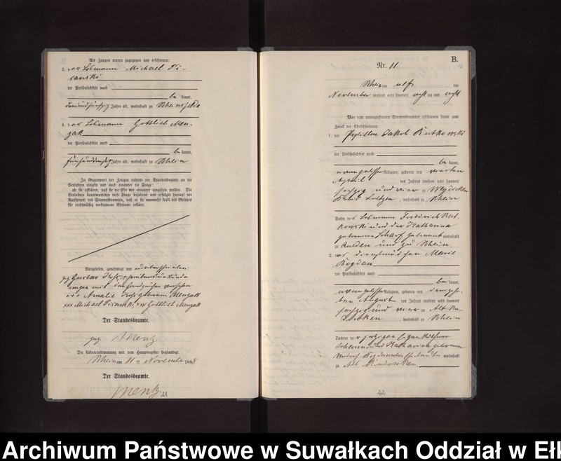 image.from.unit.number "Heiraths-Neben-Register des Preussischen Standes-Amtes Rhein Kreis Loetzen"