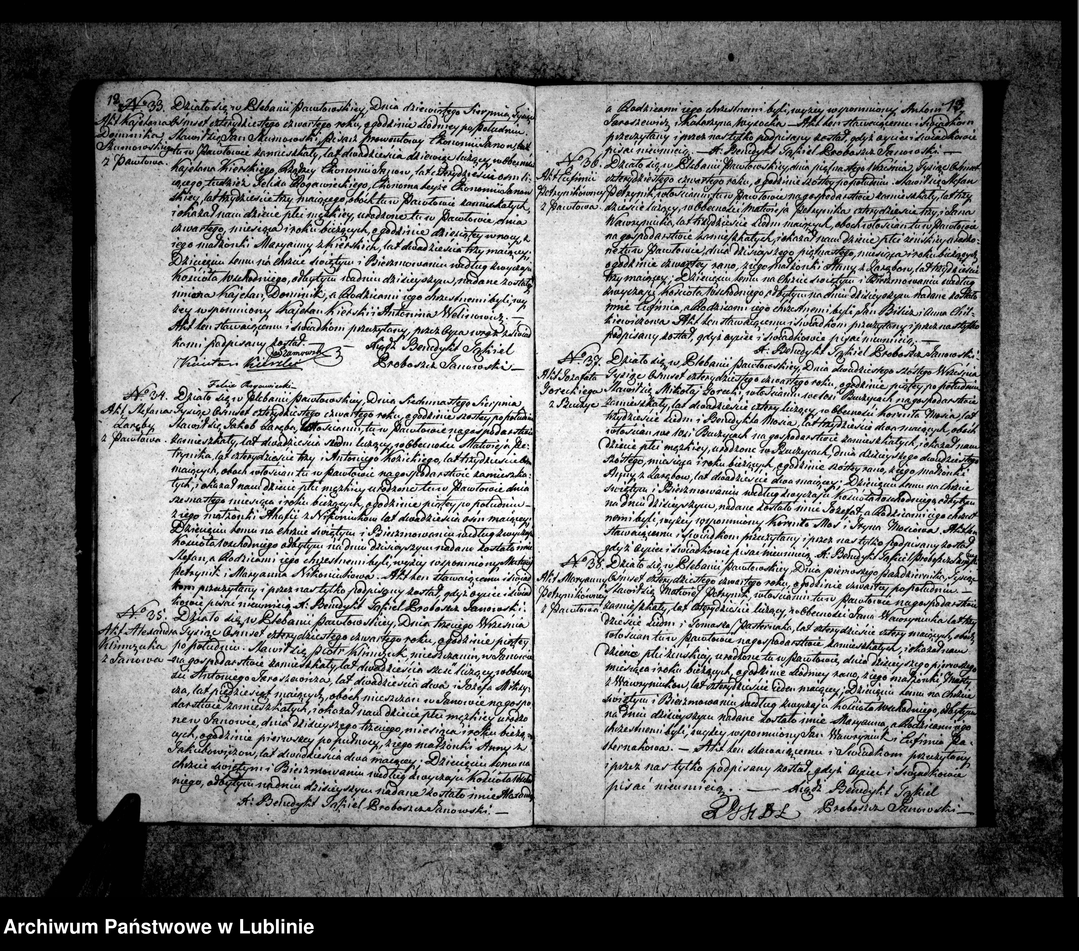 Skan z jednostki: Księga urodzeń, małżeństw i zgonów