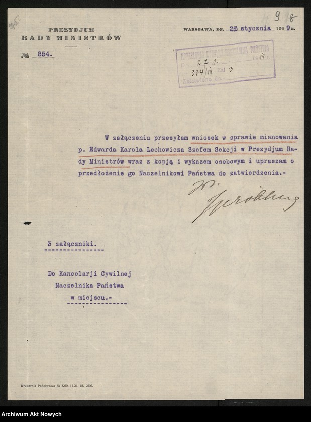 image.from.unit.number "Nominacje i dymisje w Biurze Prezydium Rady Ministrów"