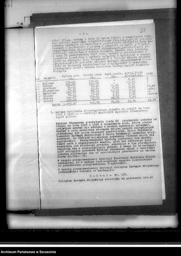 Obraz 12 z jednostki "Protokoły Kolegium Zarządu Miejskiego nr 27-68 (kopie)"