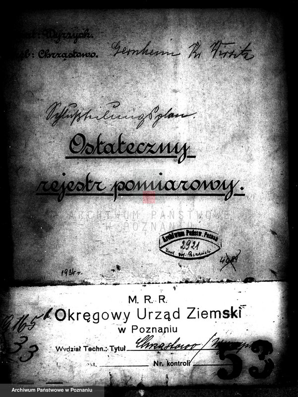 Obraz 4 z jednostki "Ostateczny rejestr pomiarowy obrębu Chrząstowo"