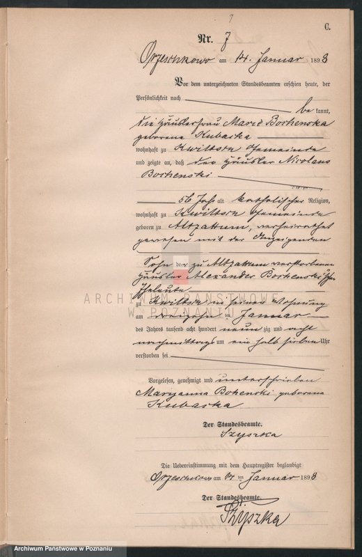 Obraz 10 z jednostki "Księga zgonów"