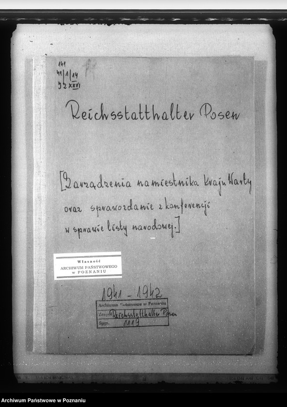 Obraz 4 z jednostki "Zarządzenia namiestnika Kraju Warty oraz sprawozdanie z konferencji w sprawie listy narodowej"