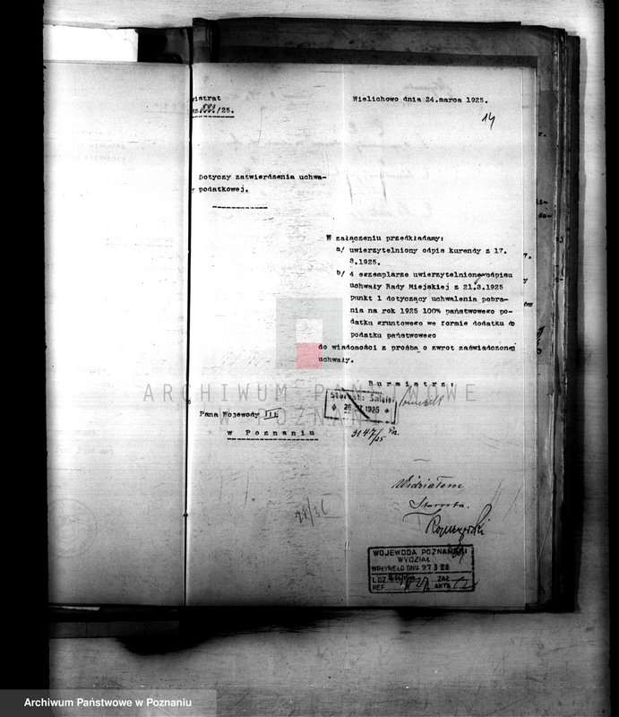 Obraz 18 z jednostki "Podatki Komunalne miasta Wielichowa /ustawa z dnia 11.8.1923 r. D.U.R.P. nr.94/"