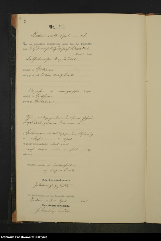image.from.unit.number "Sterbe-Neben-Register Nr 1 - 28"
