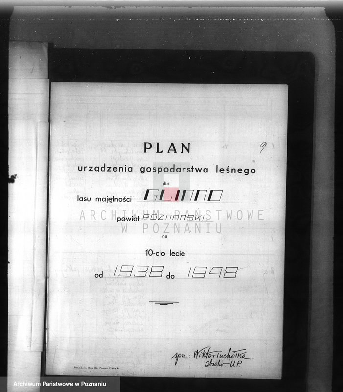 Obraz 13 z jednostki "Program urządzenia gospodarstwa leśnego dla lasu majętności Glinno powiat poznański 1938-1948"